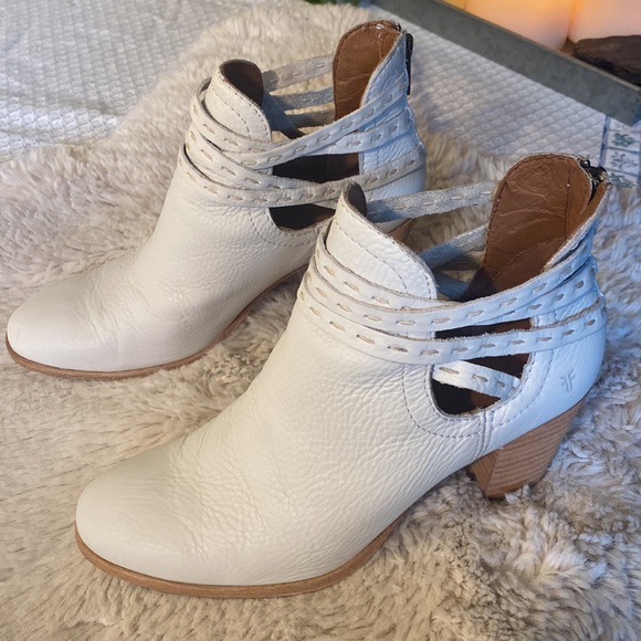 Frye Naomi Pickstitch Bootie, White, 7.5 - Picture 2 of 9